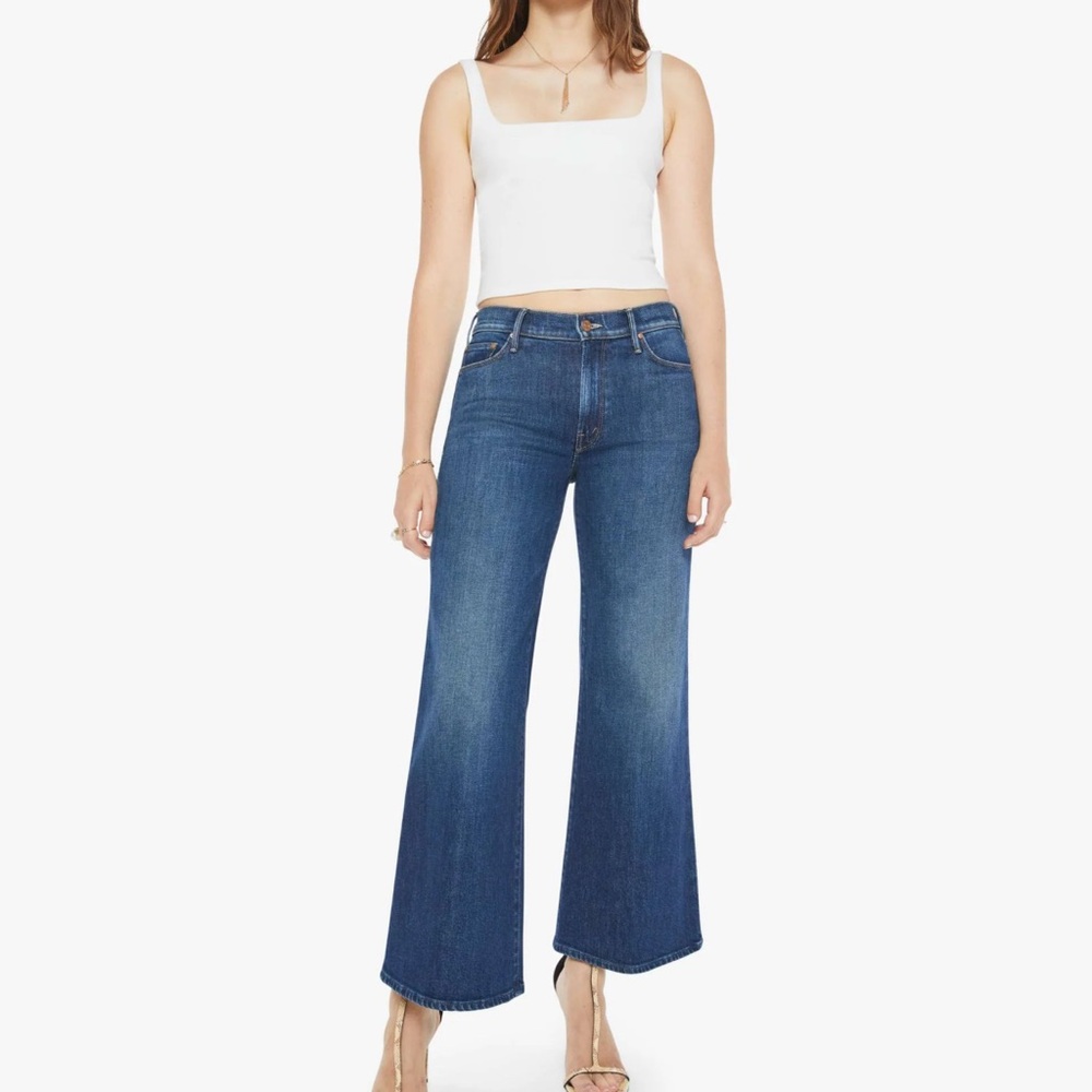MOTHER Classic Blue Wide Leg Jeans